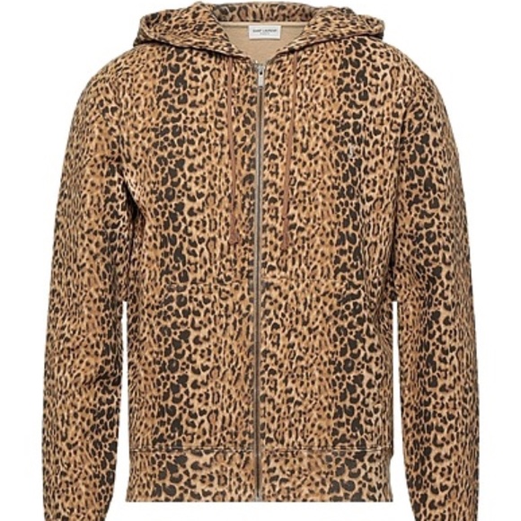 New with tags 🏷️ Saint Laurent Cheetah 🐆 print Zip up Hoodie - Picture 1 of 3